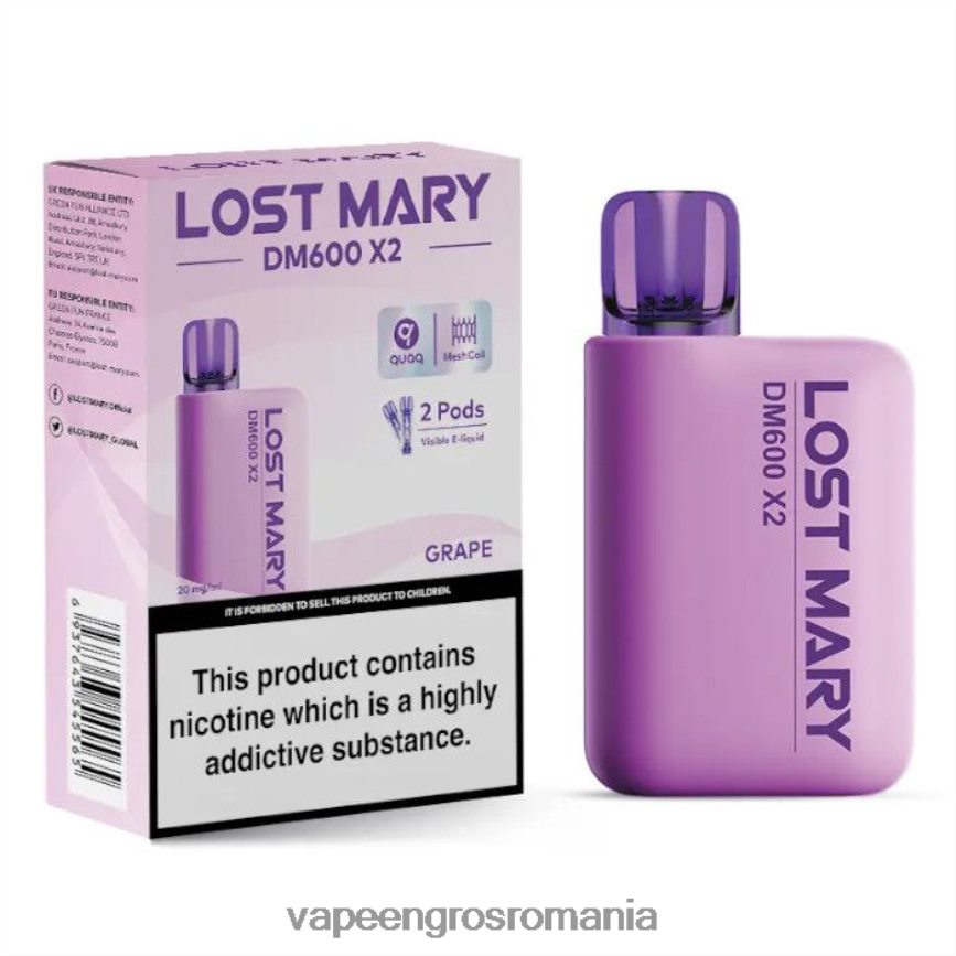 Puff Vape En Gros struguri N48BL472 LOST MARY DM600 X2