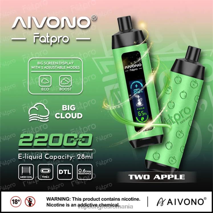 Aivono Fatpro 22000 doi mere - XZ8VB1 Vape En-Gros Romania