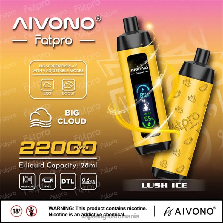 Aivono Fatpro 22000 gheață luxuriantă - XZ8VB3 Vape Angro