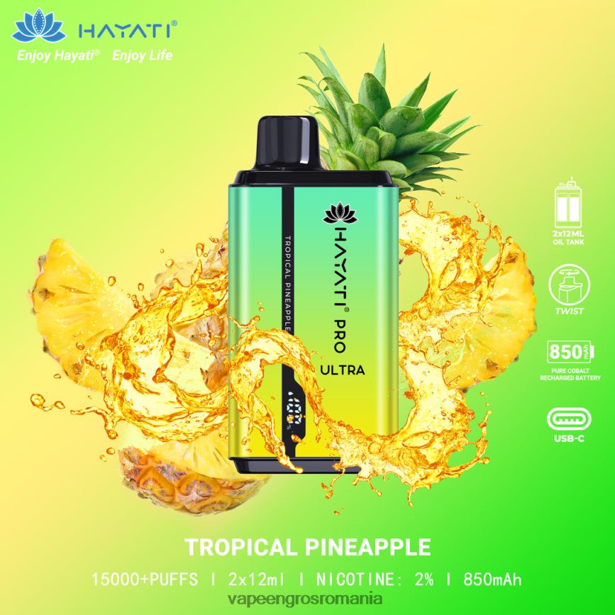 Vape Fara Nicotina ananas tropical N48BL218 Hayati Pro Ultra