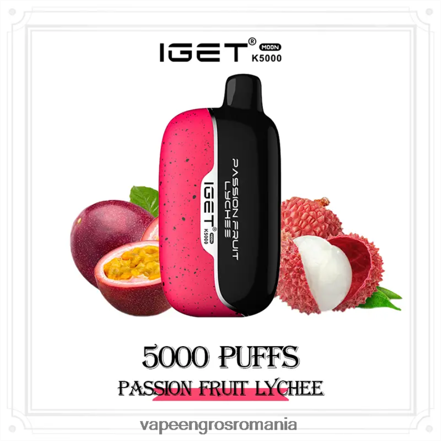 Vape Angro DR6LDL10 litchi de fructul pasiunii IGET Moon k5000