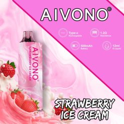 Aivono AIM GUN 7000 inghetata de capsuni - XZ8VB105 Vape En-Gros Romania