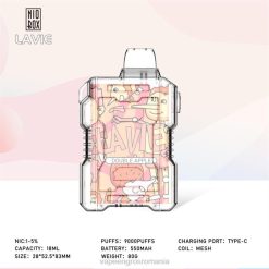 LAVIE NIO BOX 9000 pufuri 8BXF195 | Vape Angro măr dublu