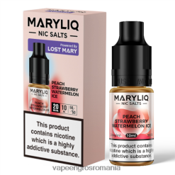 Vape En-Gros Romania piersici căpșuni pepene verde gheață N48BL451 LOST MARY MARYLIQ săruri nic - 10ml - 20mg