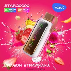Vape Fara Nicotina dragon strawnana VDH6028 VOZOL STAR 20000